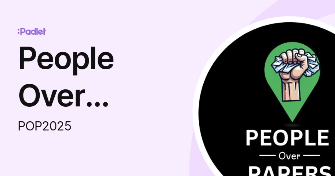 padlet people over papers