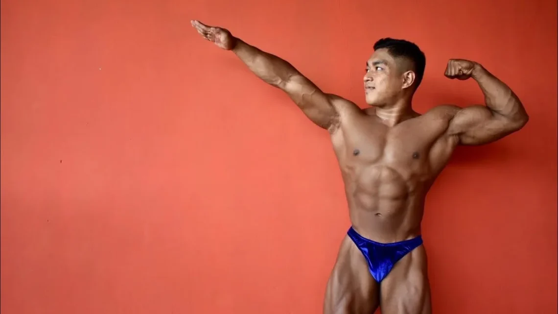 Posing Trunks Bodybuilding Mend Gold Lama'