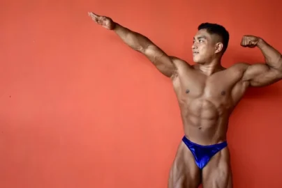 Posing Trunks Bodybuilding Mend Gold Lama'