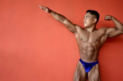 Posing Trunks Bodybuilding Mend Gold Lama'
