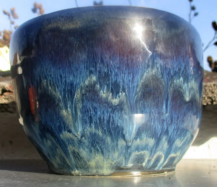 Amaco Sapphire Float Over Black Engobe