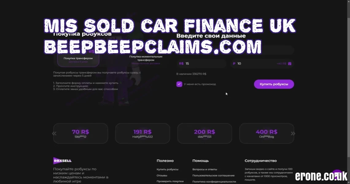 Mis Sold car Finance UK Beepbeepclaims.com