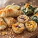 Cheese Phyllo Rolls Appetizers Using Phyllo Dough -Sweet -Spinach -Cups